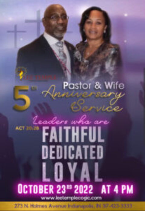 Pastor & Wife 5th Anniversary